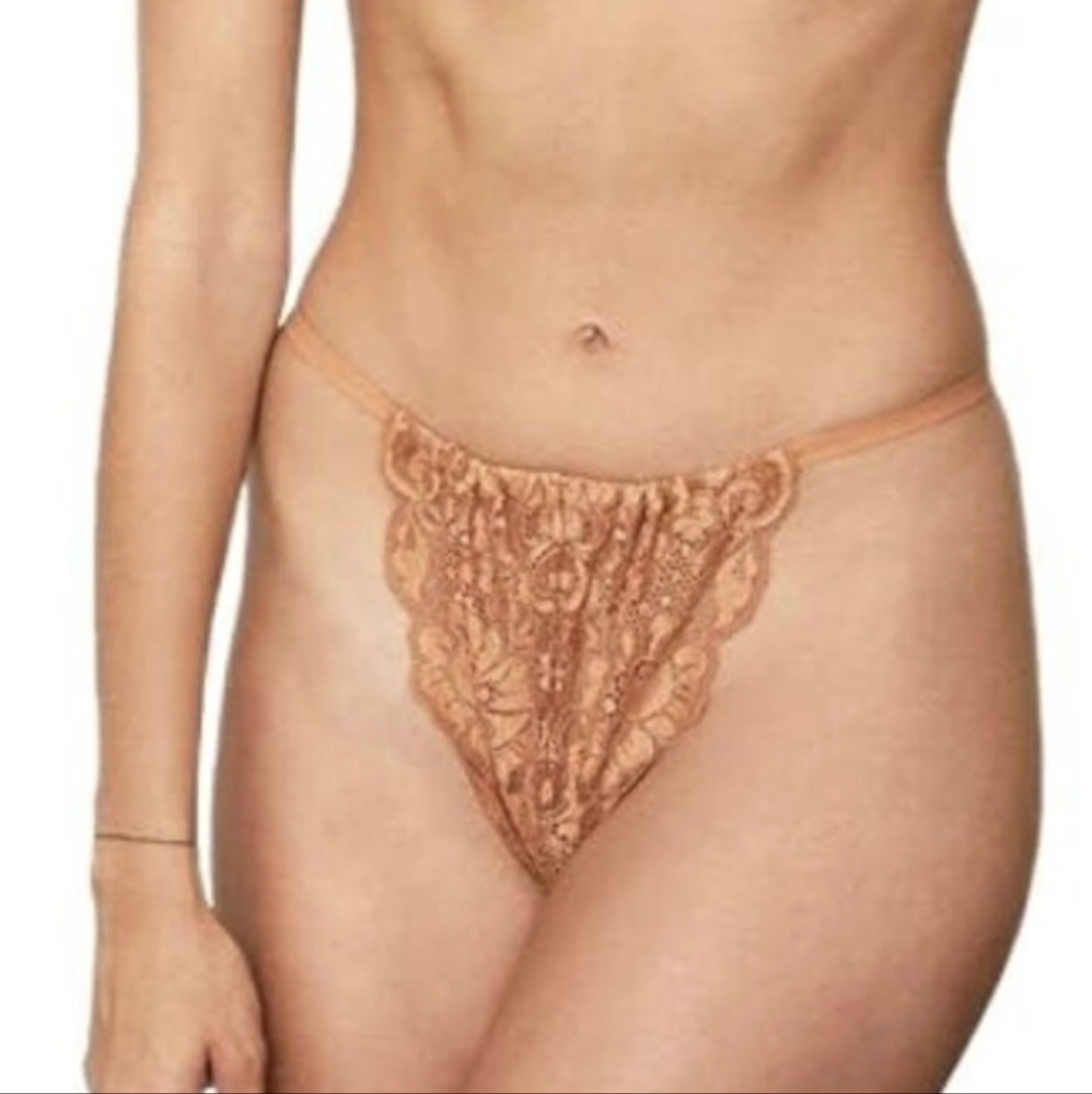 Free People HAH Chase Me Down Panty Brown Sugar